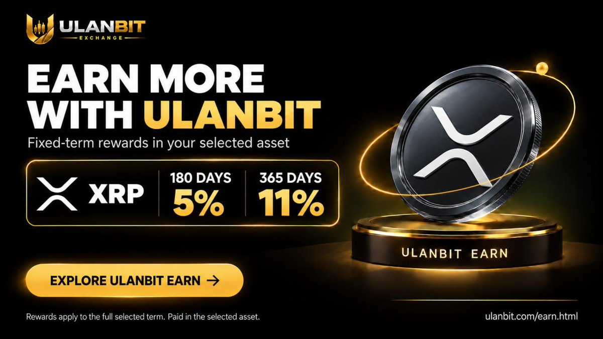 ULANBIT Earn - XRP: 180 days 5%, 365 days 11%.